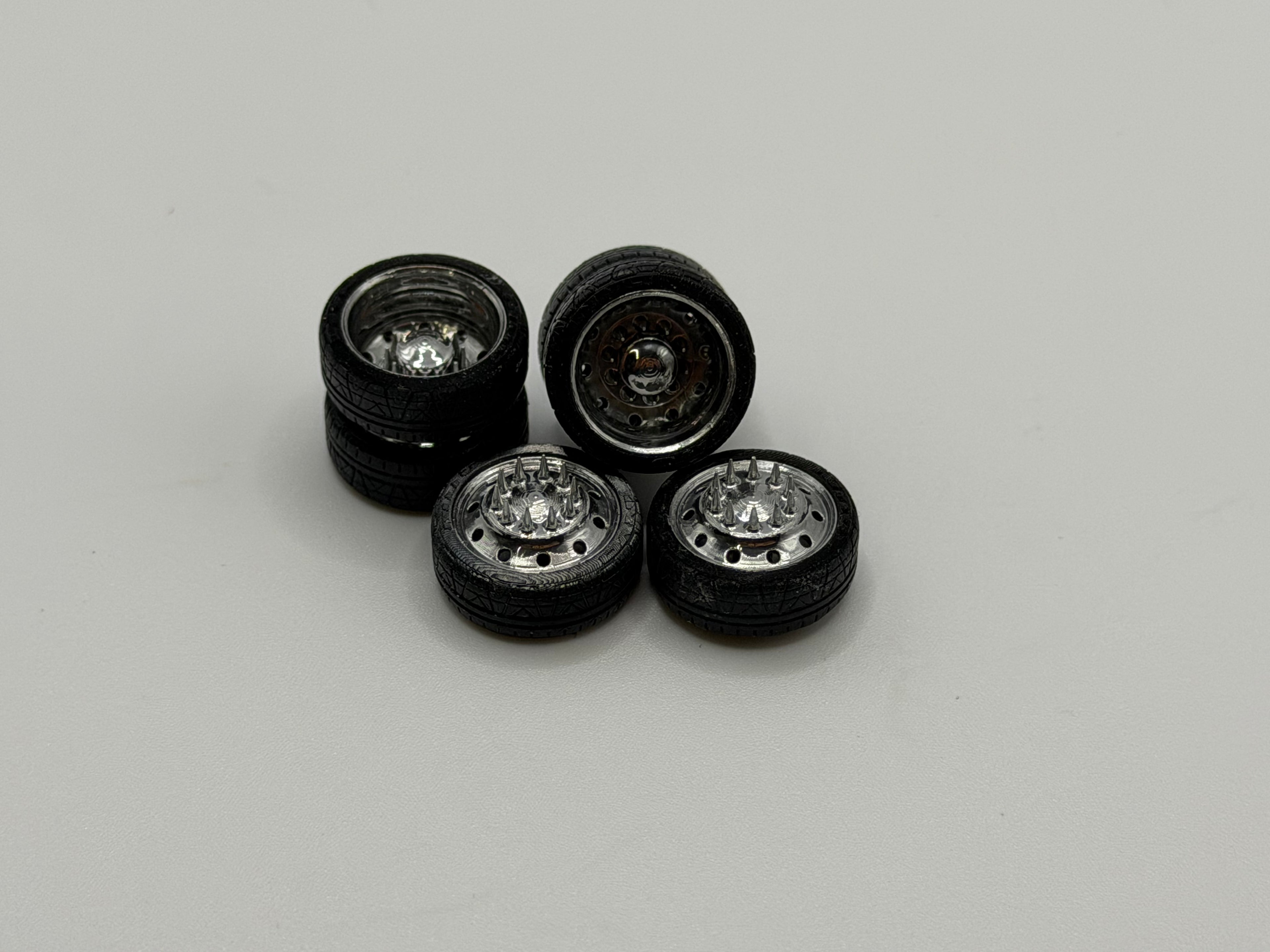 14mm Alcoa Dually w/ spikes and Nitto 420 street tires